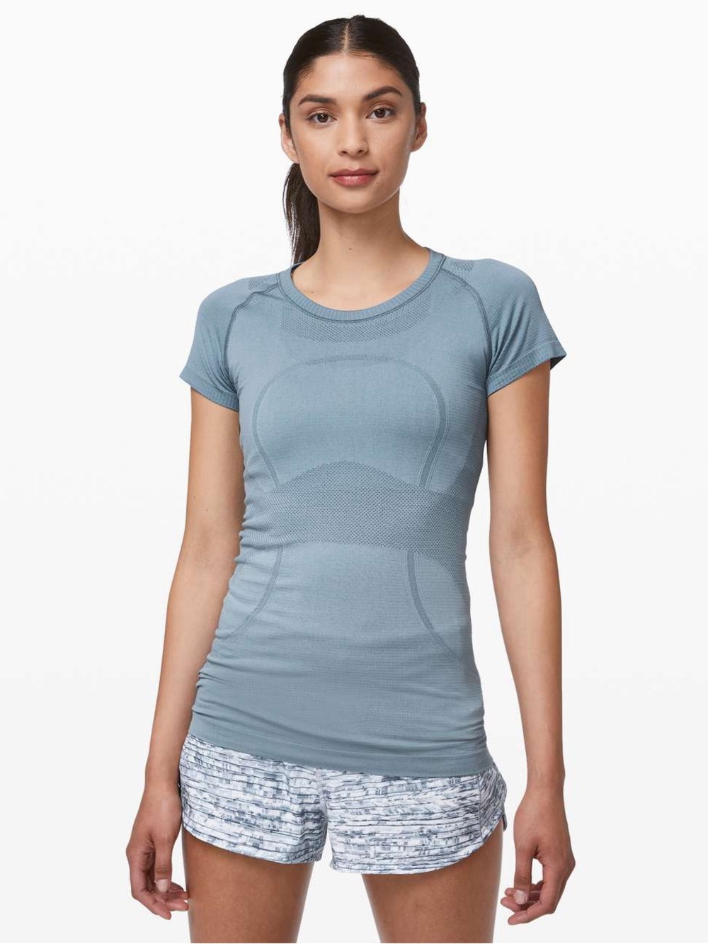 lululemon athletica Short-Sleeve Seamless Top - Steel Blue